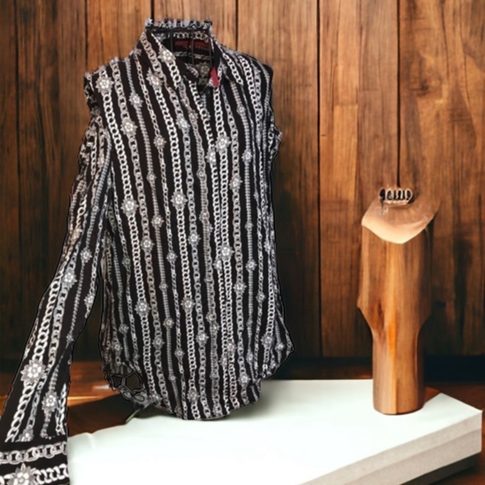Top Shop Button Down Top Size 4